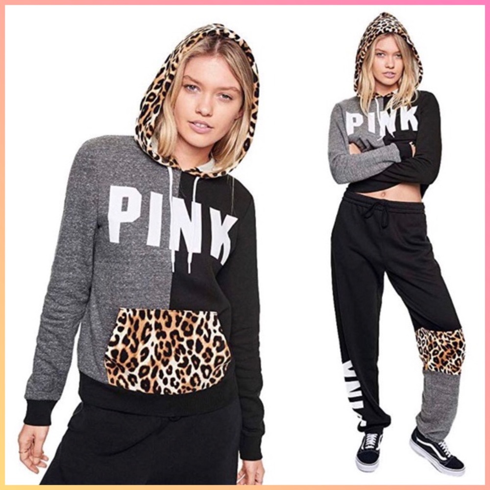 VS PINK Leopard Colorblock Set - Picture 11 of 14